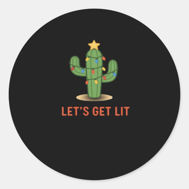 Sticker Rond Laissons-nous la classe de Noël amusante (Devant)