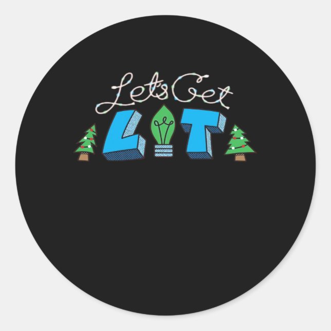 Sticker Rond Laissons-nous tomber la classique de Noël (Devant)