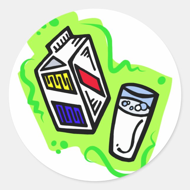 Sticker Rond Lait (Devant)