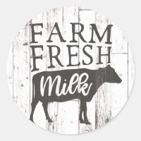 Lait de vache frais de ferme blanc en bois ferme d
