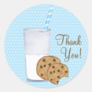 Sticker Rond lait et cookies