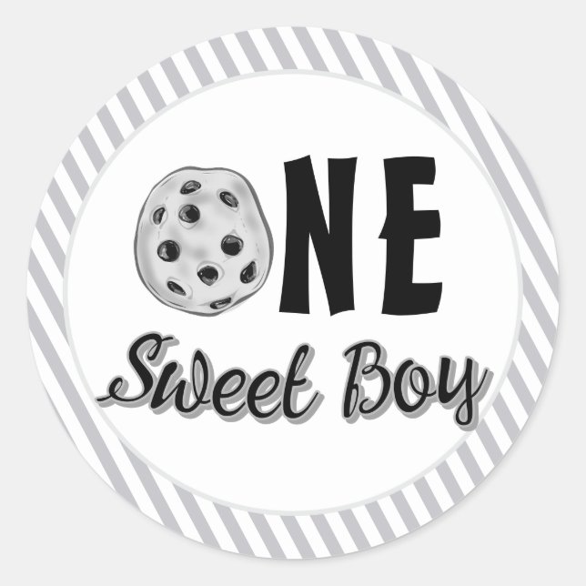 Sticker Rond Lait et Cookies Douce Première Anniversaire (Devant)