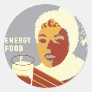 Sticker Rond Lait pour la chaleur