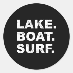 Sticker Rond Lake Boat Surf Wakesurf Wake Board Surf