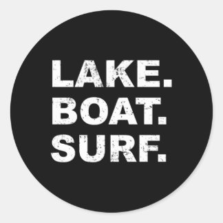 Sticker Rond Lake Boat Surf Wakesurf Wake Board Surf