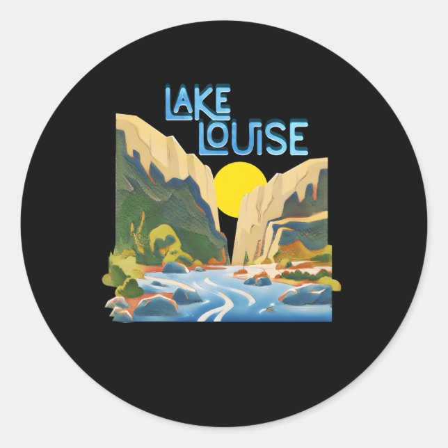 Sticker Rond Lake Louise Parc national Banff Alberta Canada (Devant)