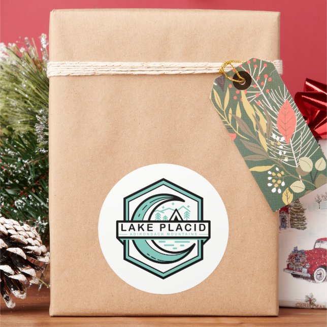 Sticker Rond LAKE PLACID lune hexa (vacances)