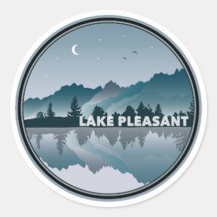Sticker Rond Lake Pleasant Arizona réflexion