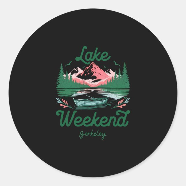 Sticker Rond Lake Weekend Vacation Trip Berkeley California  (Devant)
