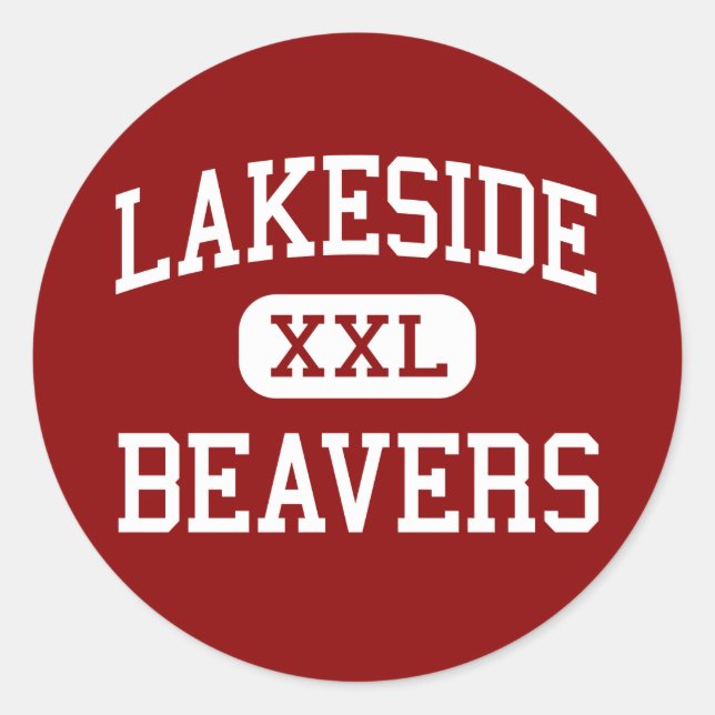 Sticker Rond Lakeside - Beavers - High - Lake Village Arkansas (Devant)