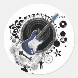 Sticker Rond L'alchimie de l'image de musique