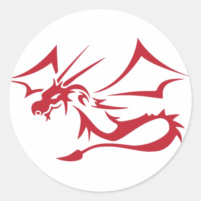 Sticker Rond Lambton le Dragon Rouge (Devant)