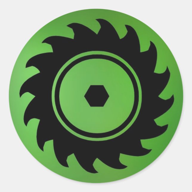 Sticker Rond Lame sciée AH2010 (Devant)