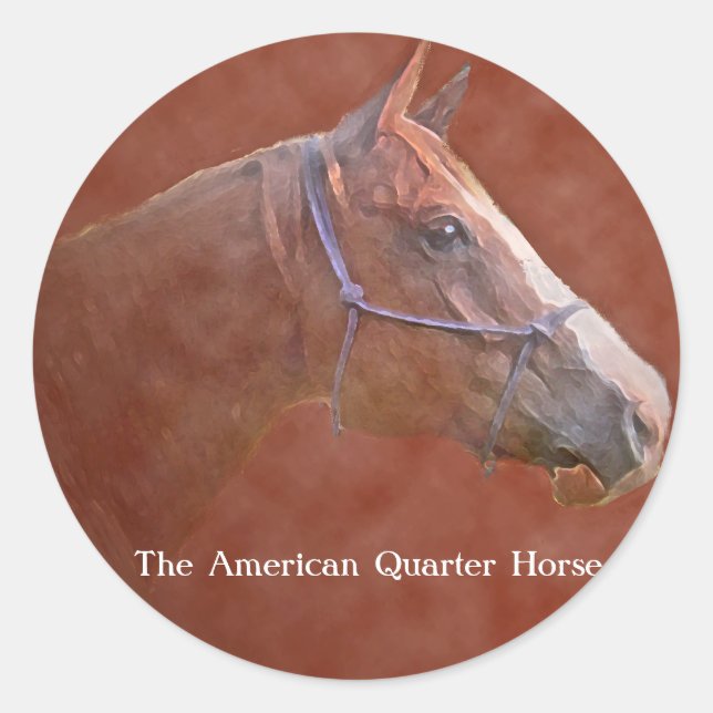 Sticker Rond L'American Quarter Horse (Devant)