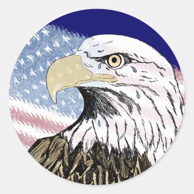 Sticker Rond L'Amérique a oublié le 9-11 (Devant)