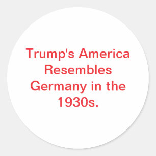 Sticker Rond L'Amérique de Trump Allemagne 1930 Hankamer Artjun