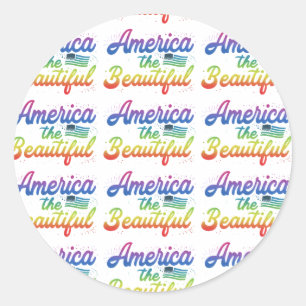 Sticker Rond l'amérique est belle