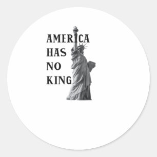 Sticker Rond L'Amérique n'a pas de roi Classique