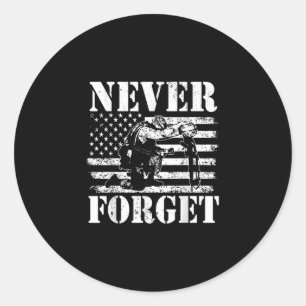 Sticker Rond L'Amérique Terre De La Liberté À Cause Du Mémor Li