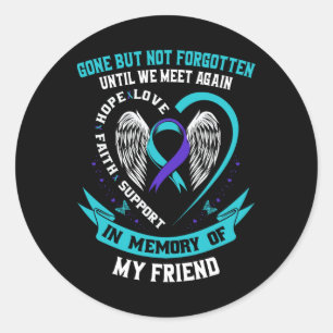 Sticker Rond L'Ami De Chemise De Sensibilisation Au Suicide Est