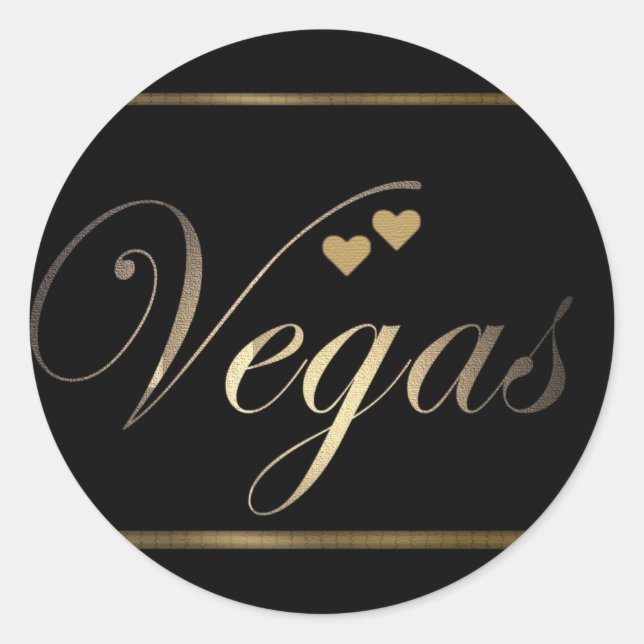 Sticker Rond L'amour à Las Vegas (Devant)