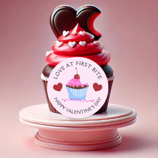 Sticker Rond L'amour à l'Heureuse Sainte-Valentin de première m