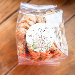 Sticker Rond L'amour dans Boom Fleur sauvage  Pink Bow Fête des