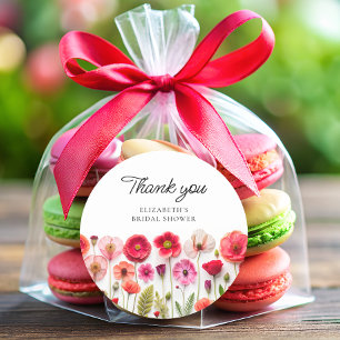 Sticker Rond L'amour dans la Fête des mariées Fleur sauvage en