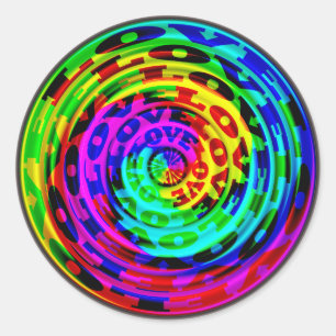 Sticker Rond L'amour dans une boîte de peinture