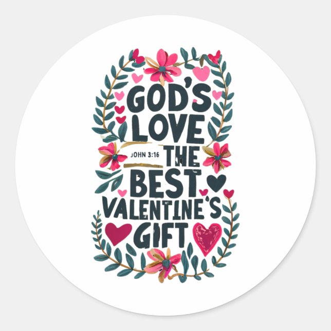 Sticker Rond L'Amour de Dieu Don Valentin (Devant)