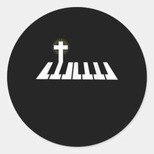 Sticker Rond L'Amour de Jésus Croix de piano Jésus-Christ