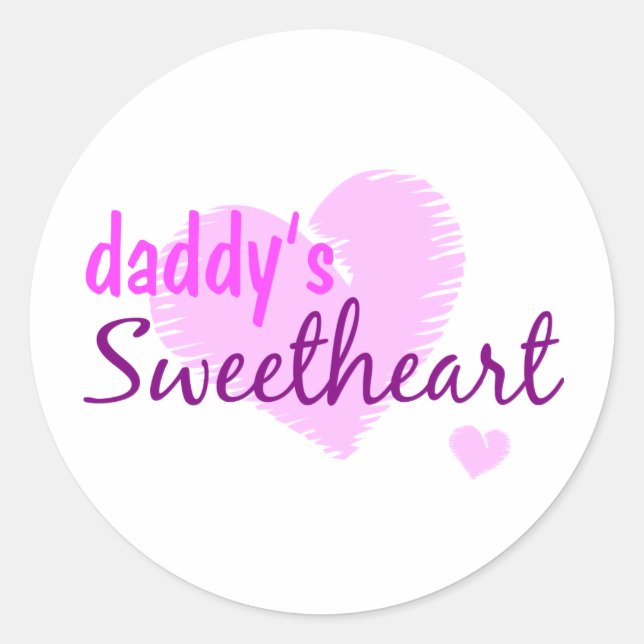 Sticker Rond L'amour de papa (Devant)