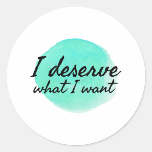 Sticker Rond l'amour de soi, des paroles motivationnelles pour