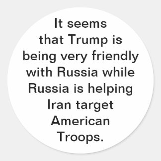 Sticker Rond L'amour de Trump pour la Russie Hankamer Artjunkha