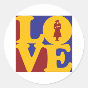 Sticker Rond L'amour des sages-femmes