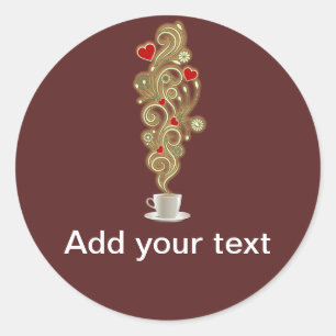 Sticker Rond L'amour du café