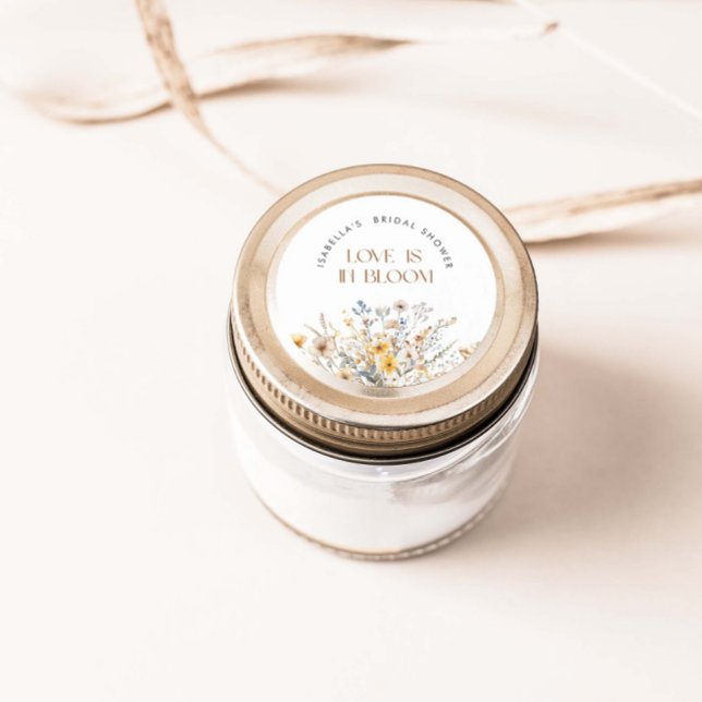 Sticker Rond L'Amour Est Dans La Fête des mariées Fleur sauvage (Créateur téléchargé)