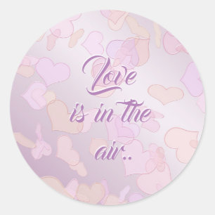 Sticker Rond l'amour est dans l'air classique collant rond