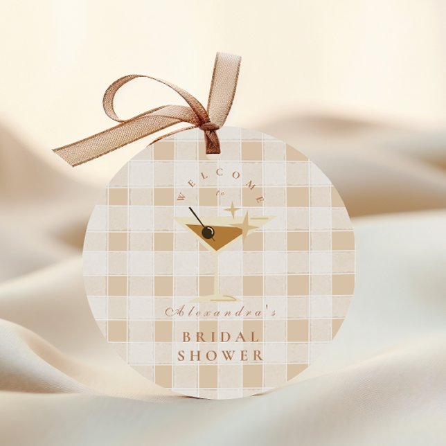 Sticker Rond L'amour est dans l'air Espresso Martini Baby Showe (Créateur téléchargé)