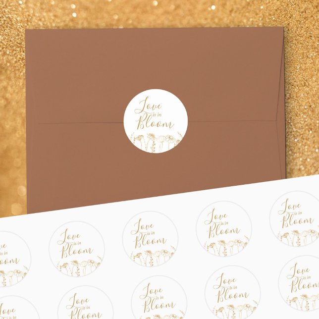 Sticker Rond L'amour est dans le croquis Fleur sauvage Bloom Go (Love is in Bloom stickers in White & Gold, from my Wildflower Sketch collection
)