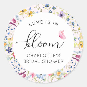 Sticker Rond L'amour est dans les fleurs