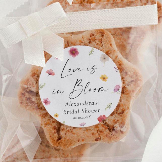 Sticker Rond L'amour est en fleur Fête des mariées Favoriser (Créateur téléchargé)