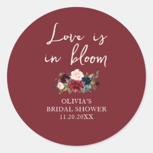 Sticker Rond L'amour est en fleurs Fête de mariage floral