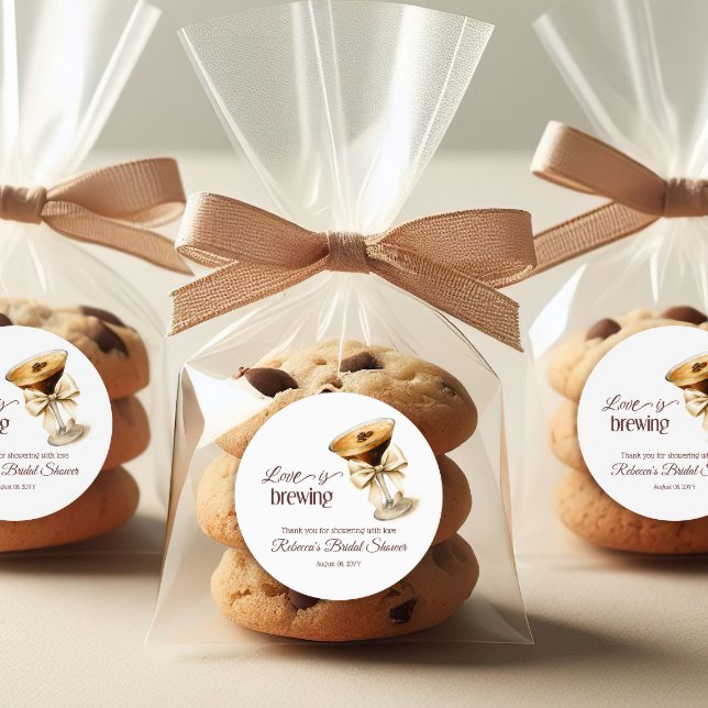 Sticker Rond L'amour est en train de se préparer Shower de la M (Créateur téléchargé)