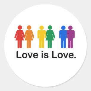 Sticker Rond L'amour est l'amour