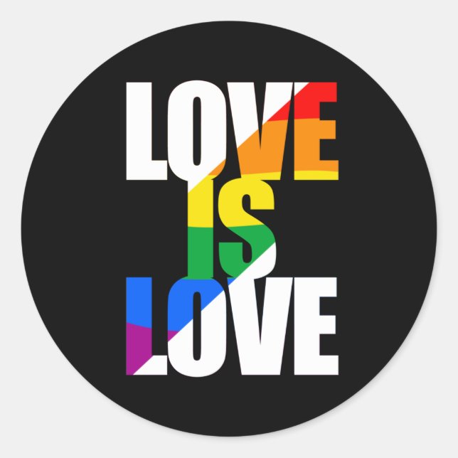 STICKER ROND L'AMOUR EST L'AMOUR (Devant)