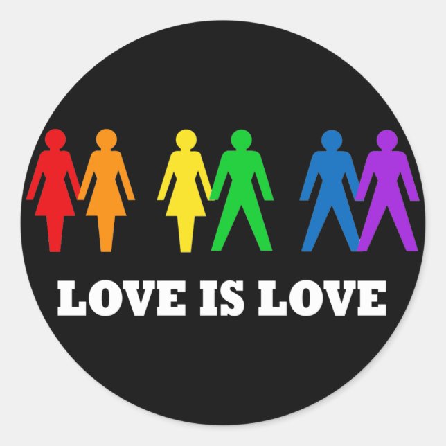 Sticker Rond L'amour est l'amour (Devant)