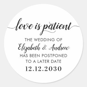 Sticker Rond L'amour est le Mariage de la date de modification 