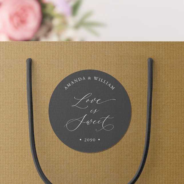 Sticker Rond L'amour est Mariage (Créateur téléchargé)