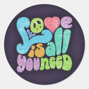 Sticker Rond L'amour est tout ce dont vous avez besoin II